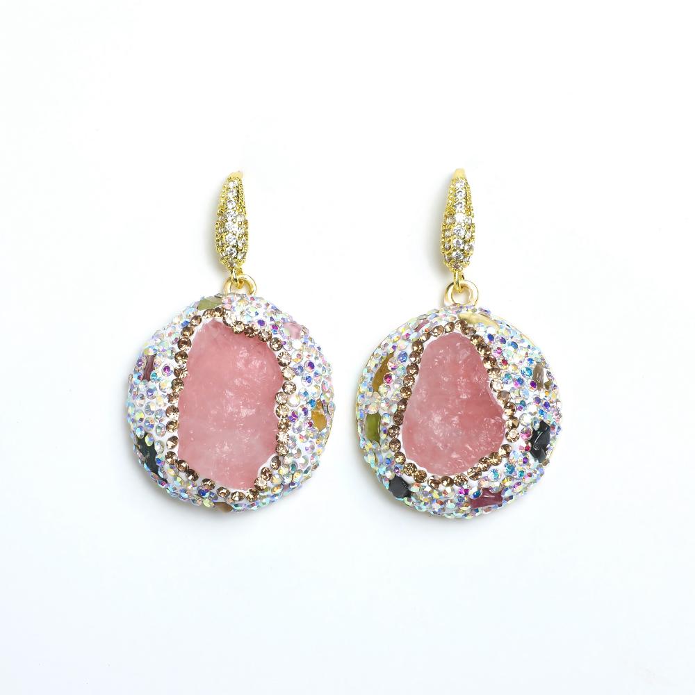 Prismatic Aura Earrings (AL-ER-003): Seven Crystals for Energetic Balance & Inner Equilibrium