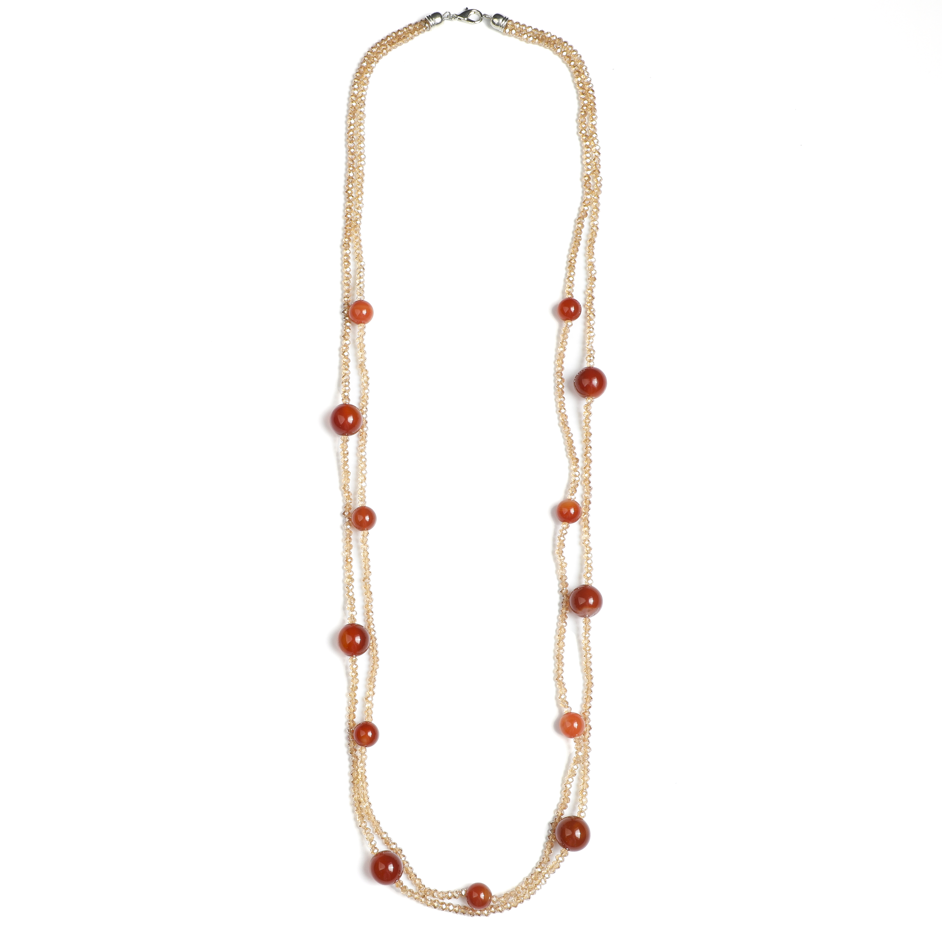 1970s Japanese Carnelian Long Necklace