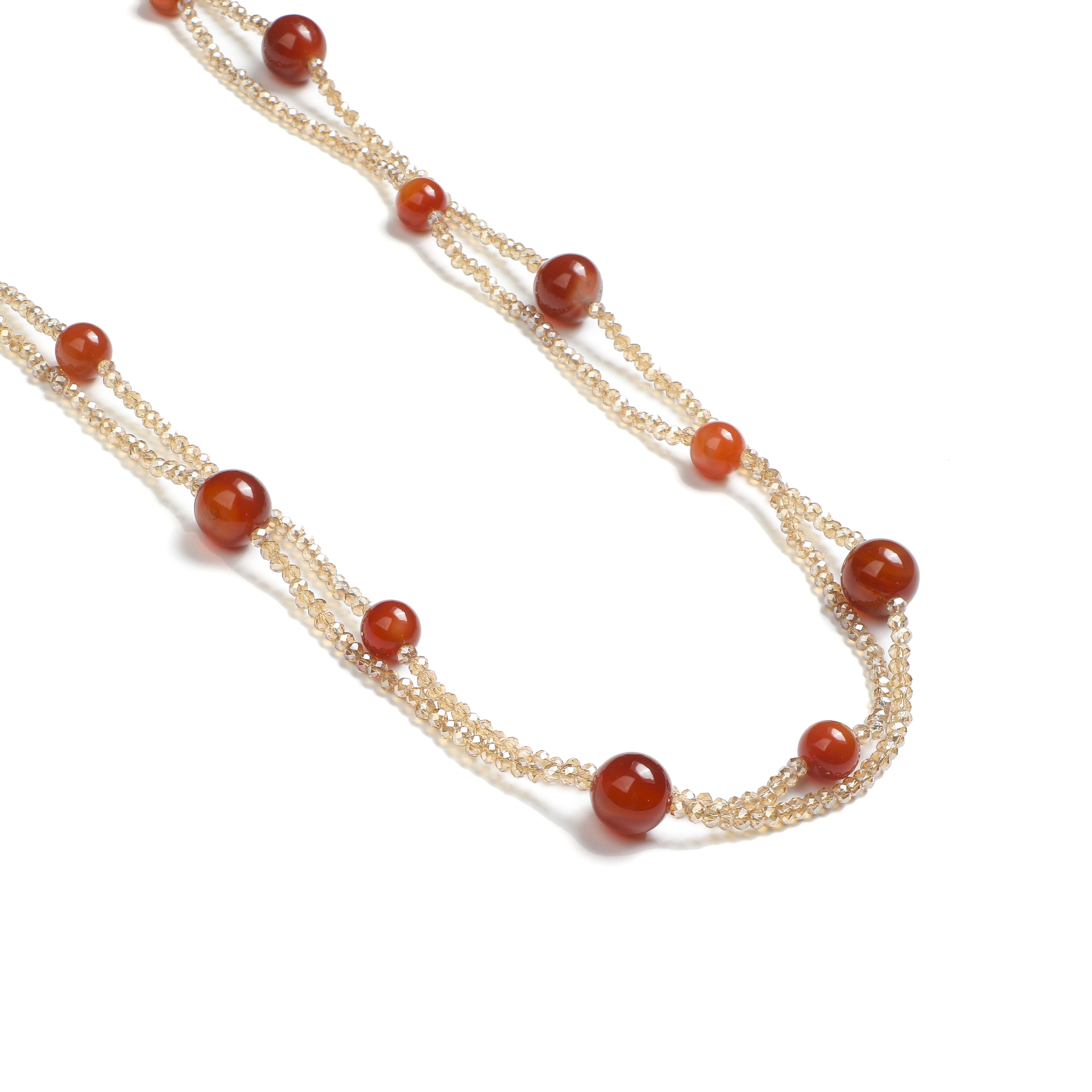 1970s Japanese Carnelian Long Necklace