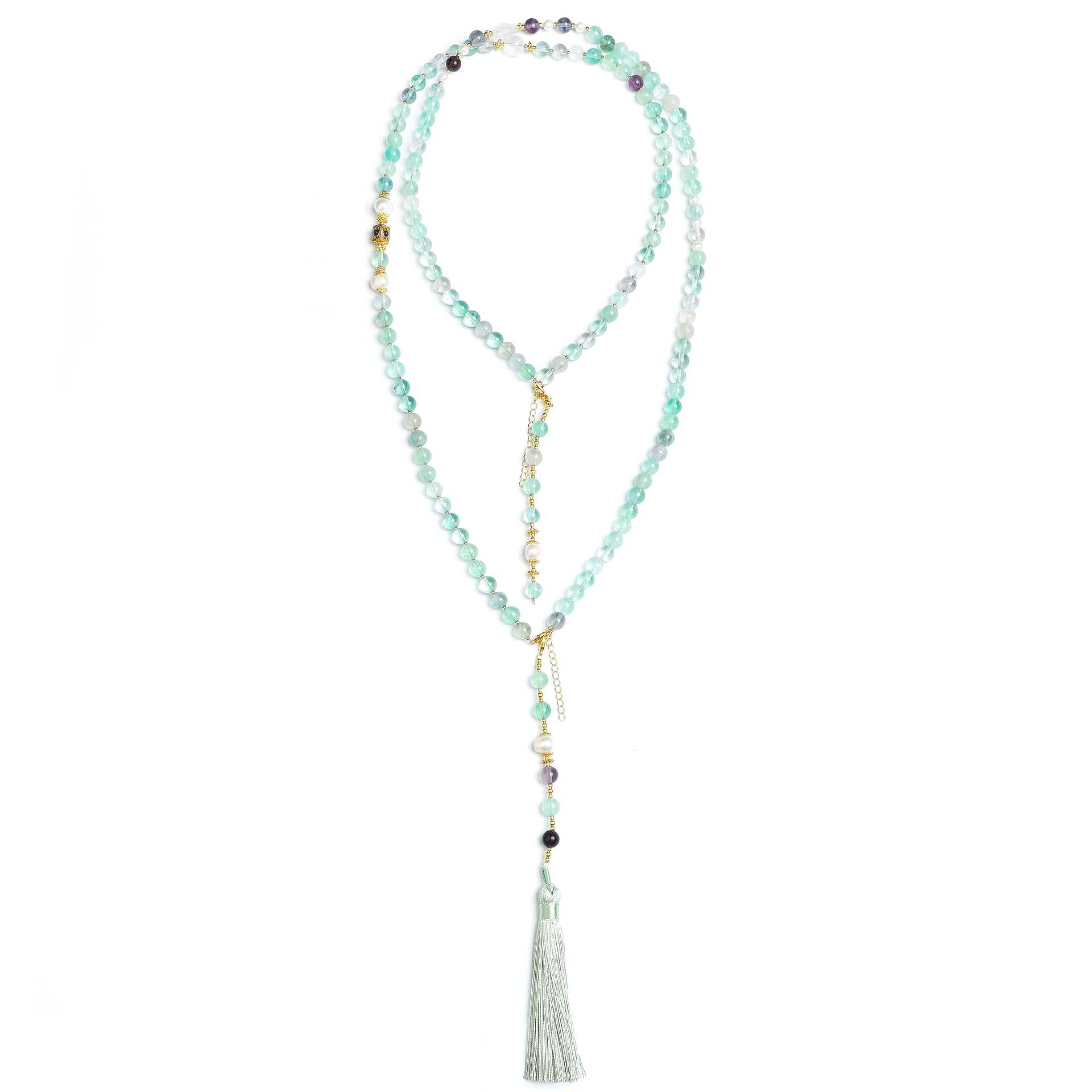 Zen Fluorite Long Necklace