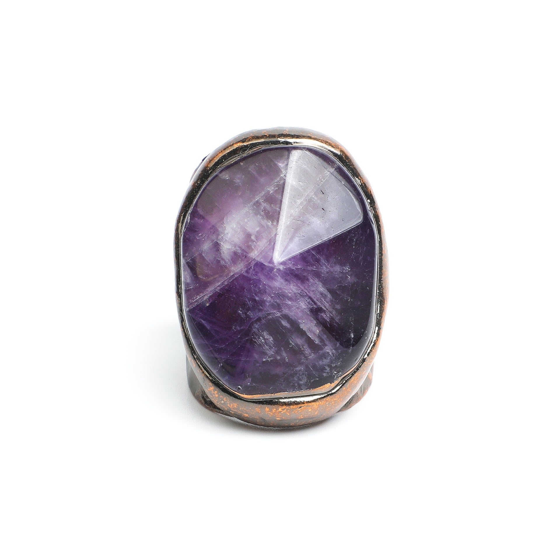 Amethyst Wave Meditator Ring