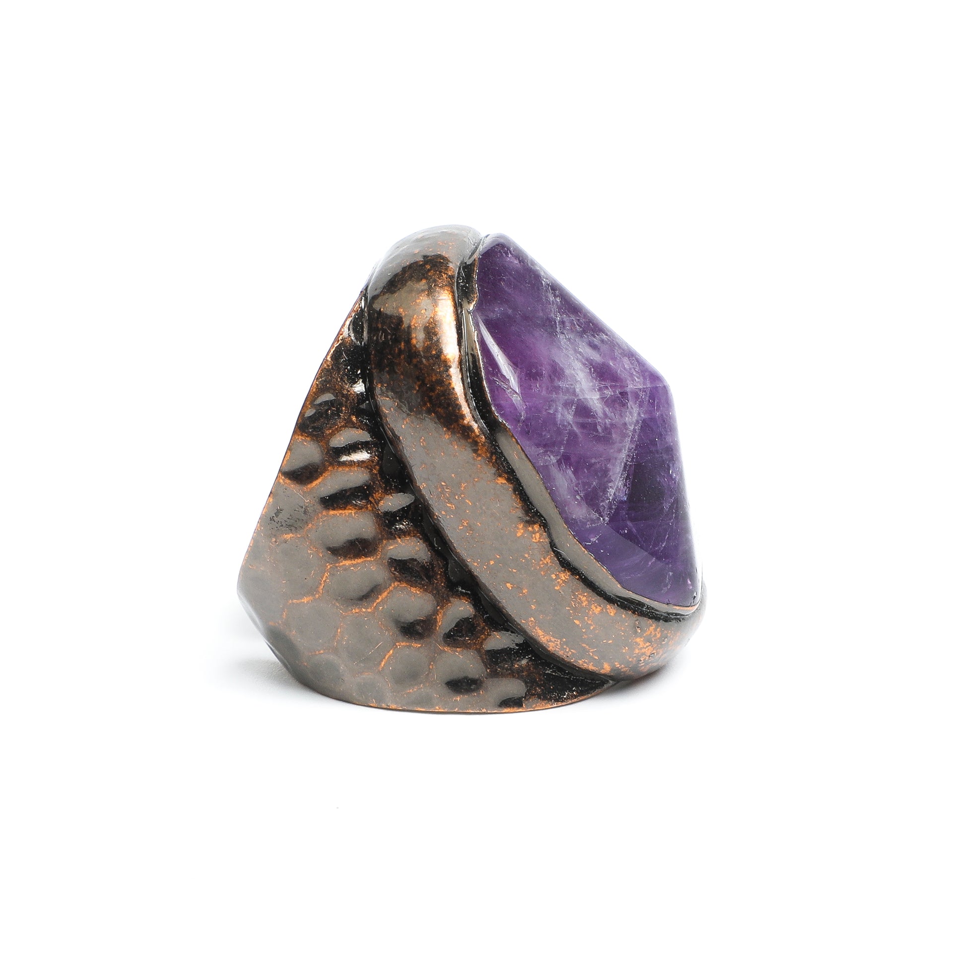 Amethyst Wave Meditator Ring