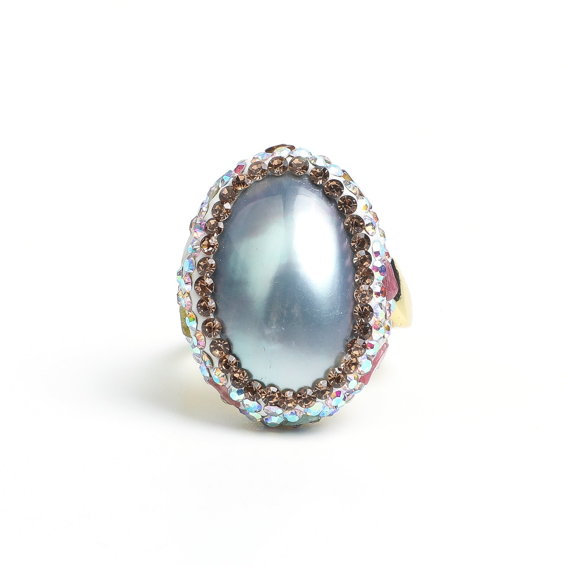 Lunar Pearl Ovoid Ring 
AL-RG-040