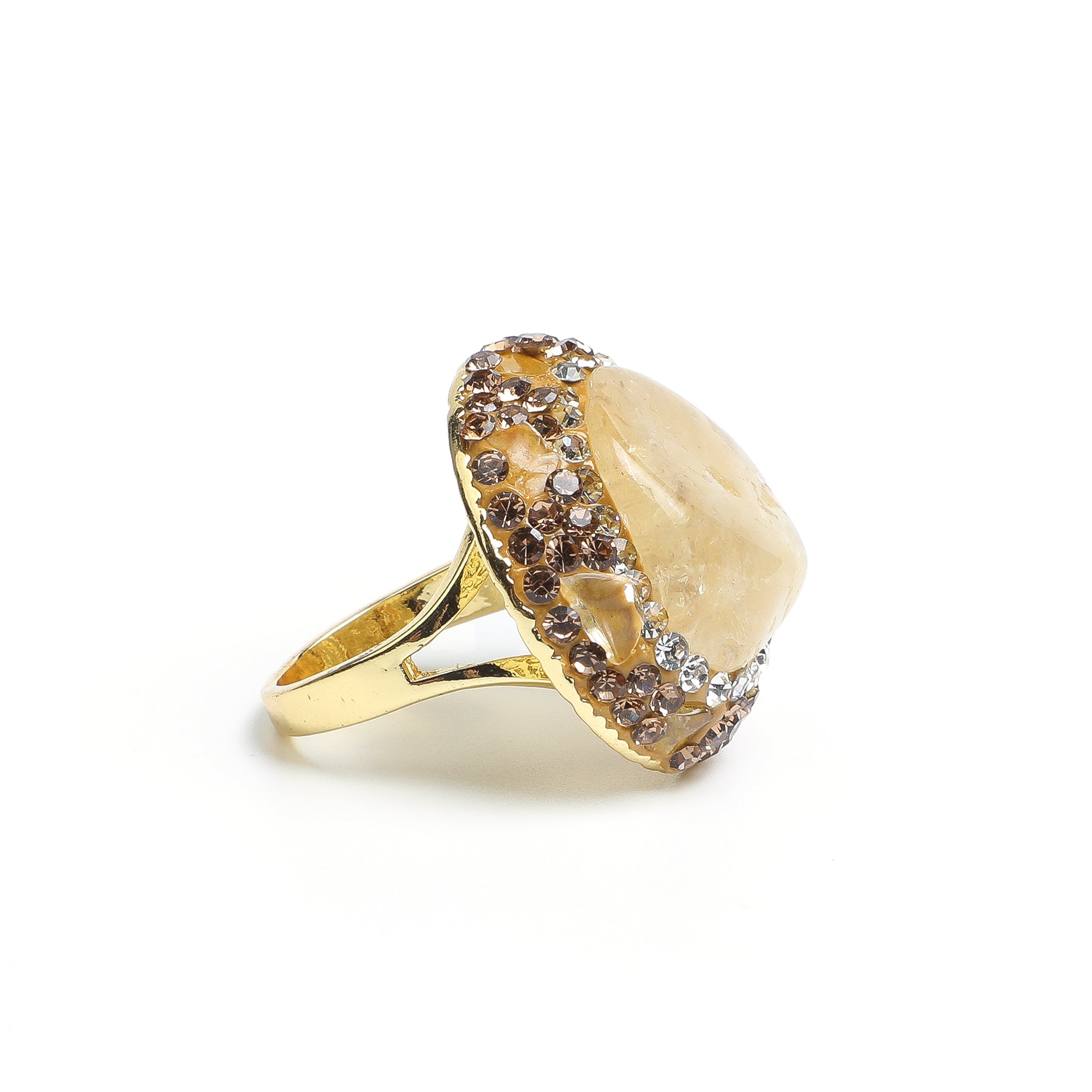 Golden Citrine Aura Ring 
AL-RG-036