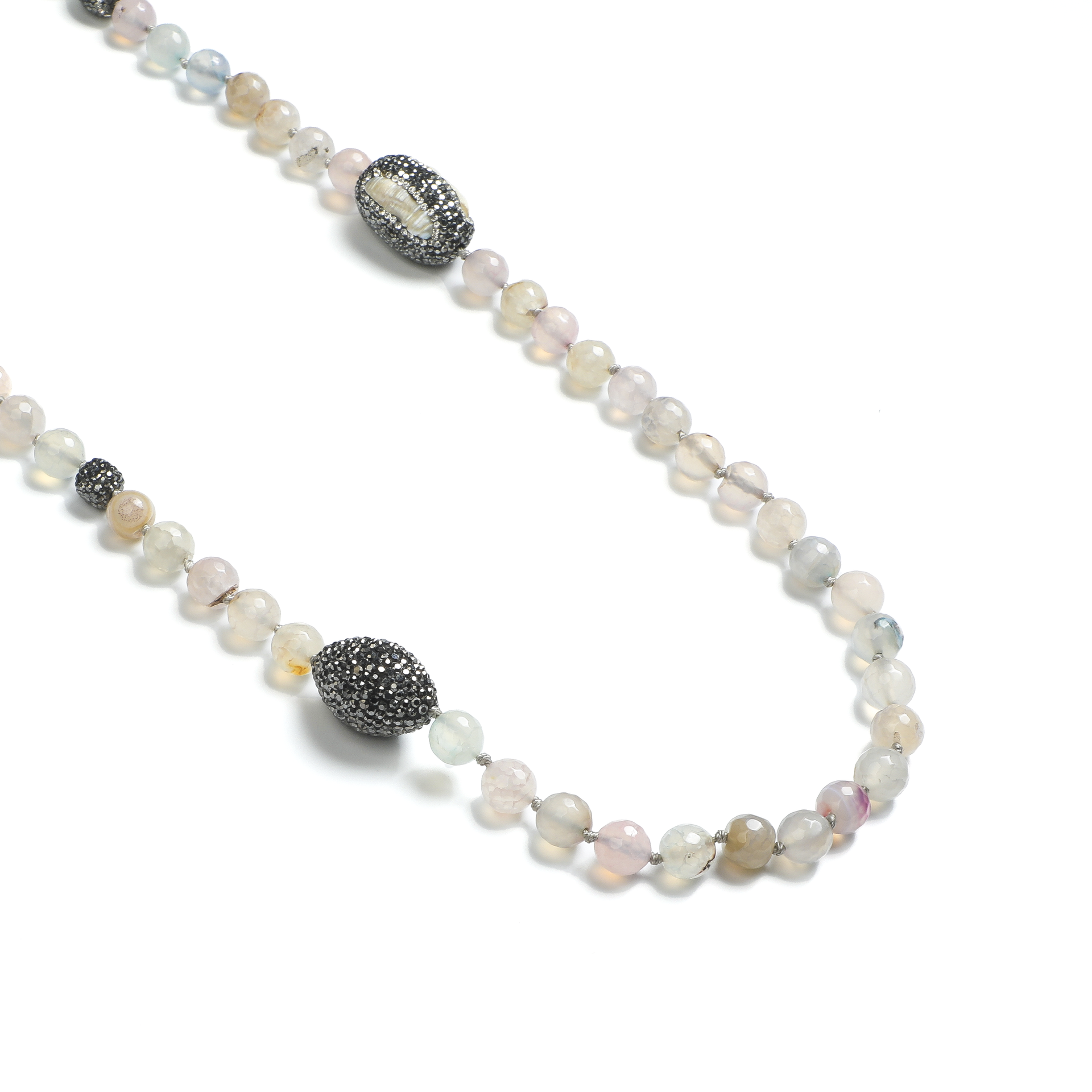 1980s Japanese Soft Glow Agate Necklace