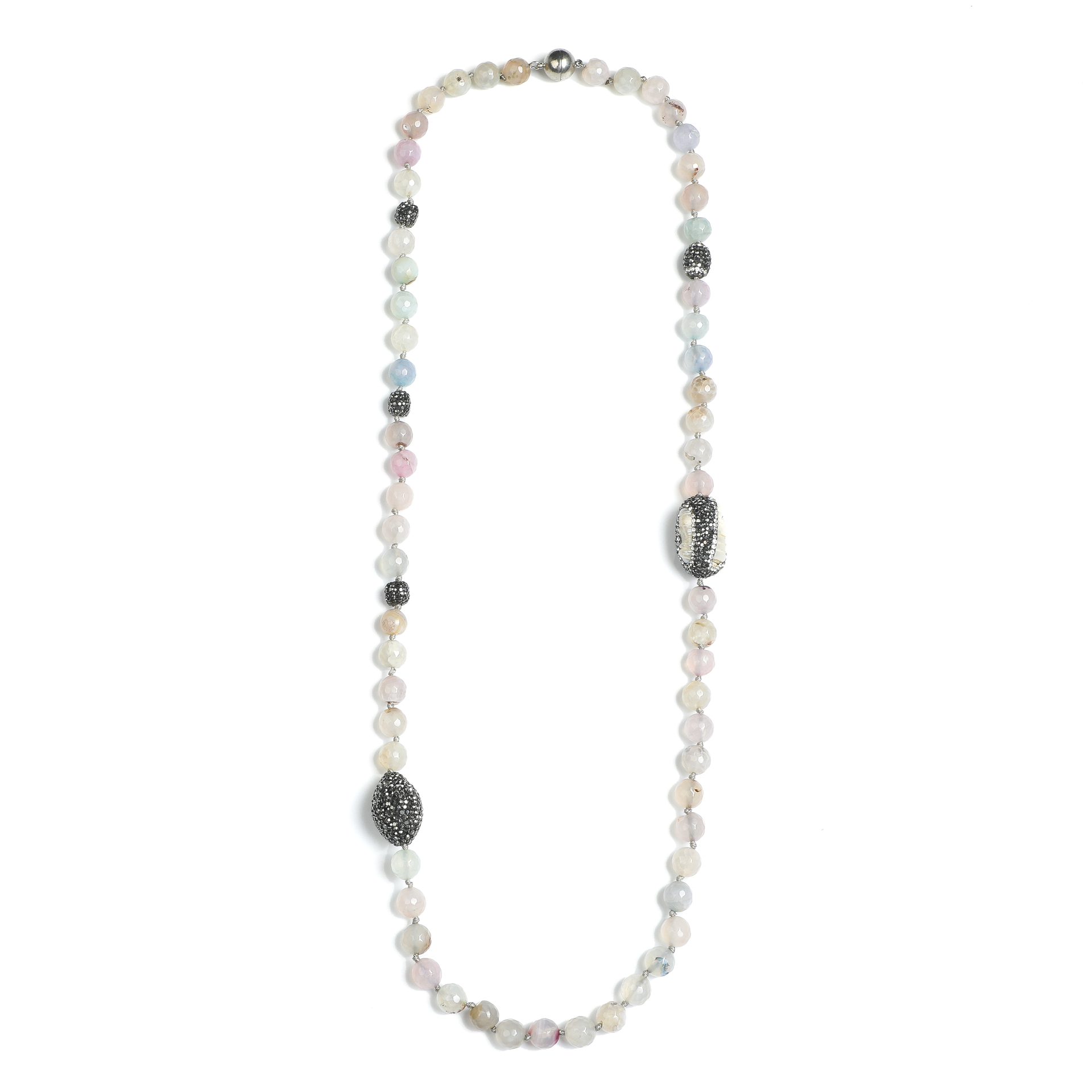 1980s Japanese Soft Glow Agate Necklace