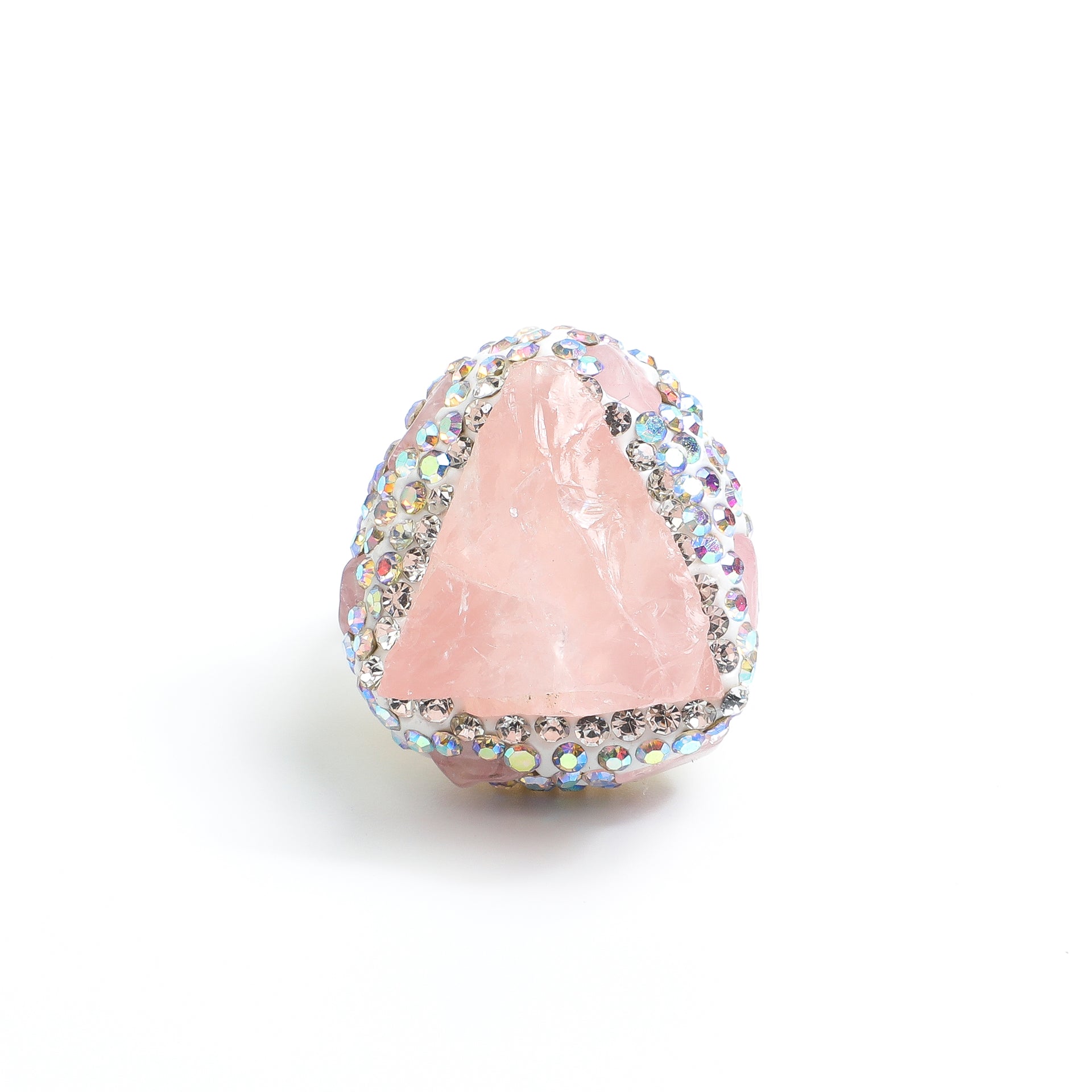 Pink Crystal Secrets · Triangular Pink Crystal Rainbow Ring
AL-RG-046