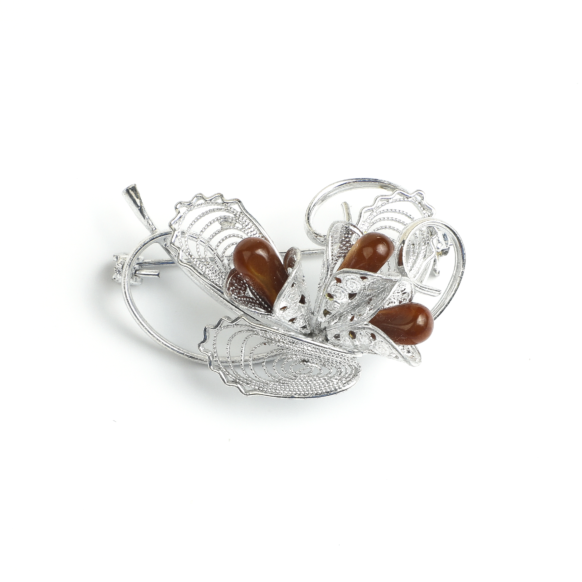 Japanese Heisei Era Golden Shell Brooch