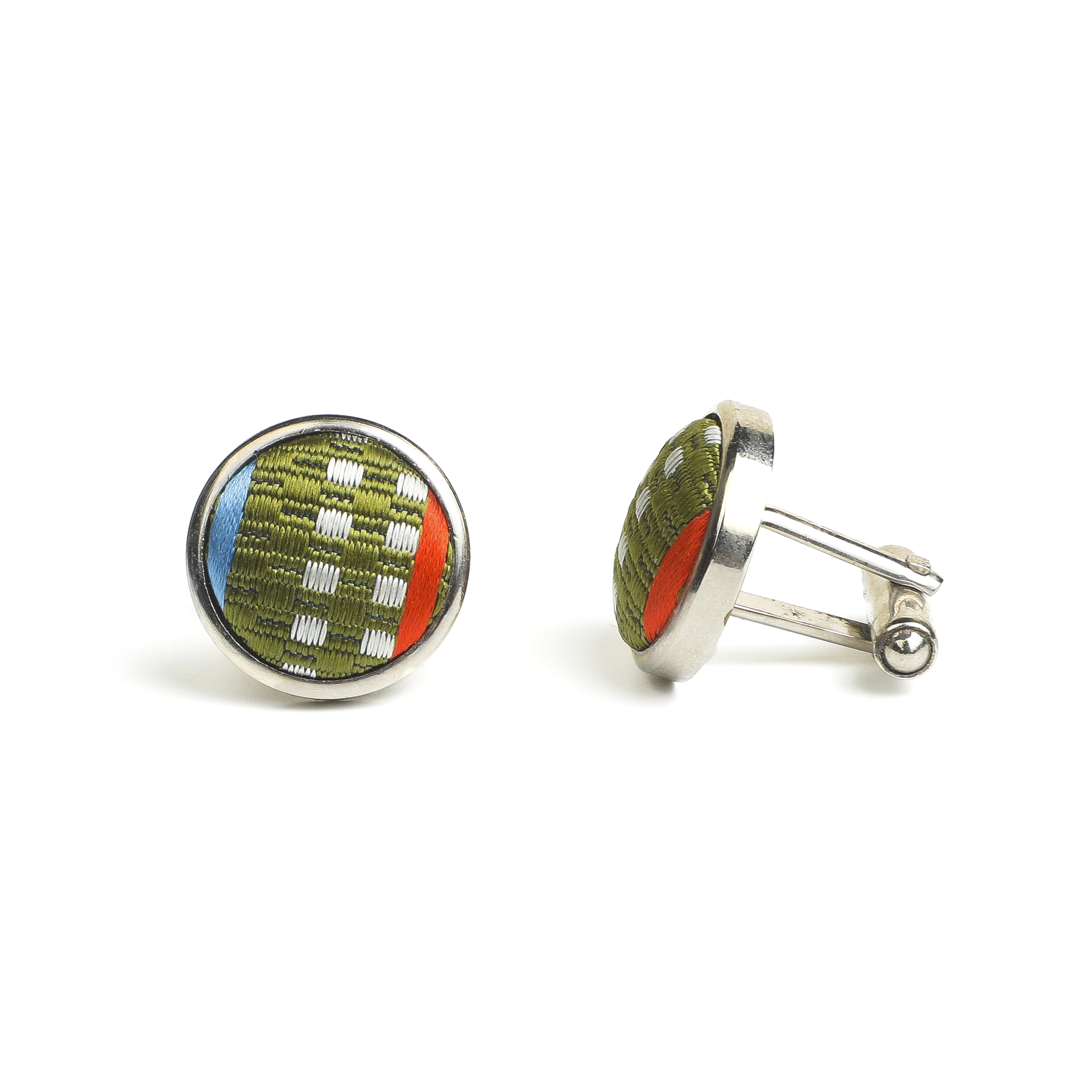 ARTLUMINNA | Japanese Vintage Woven Fabric Cufflinks