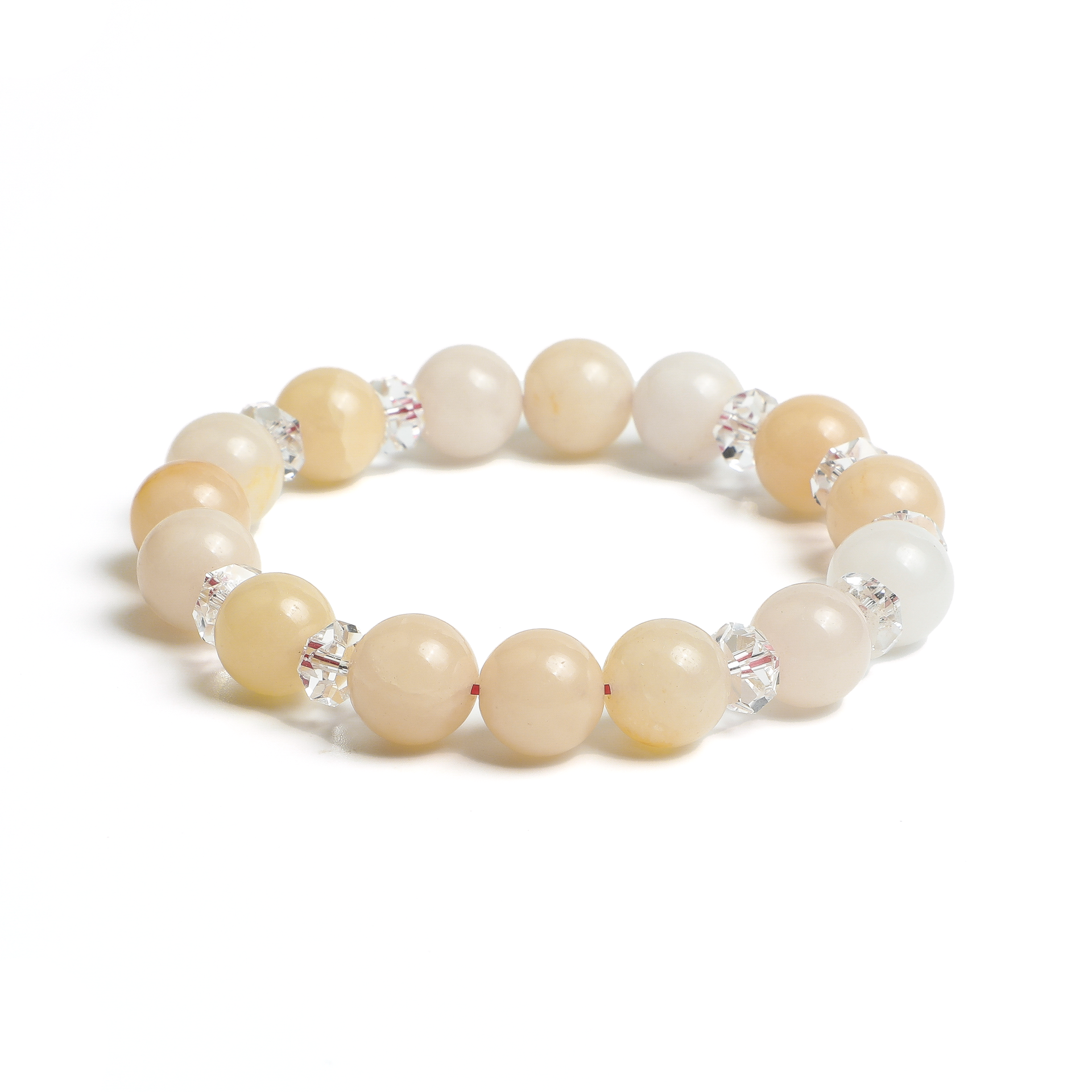 Light Yellow and White Bead Bracelet