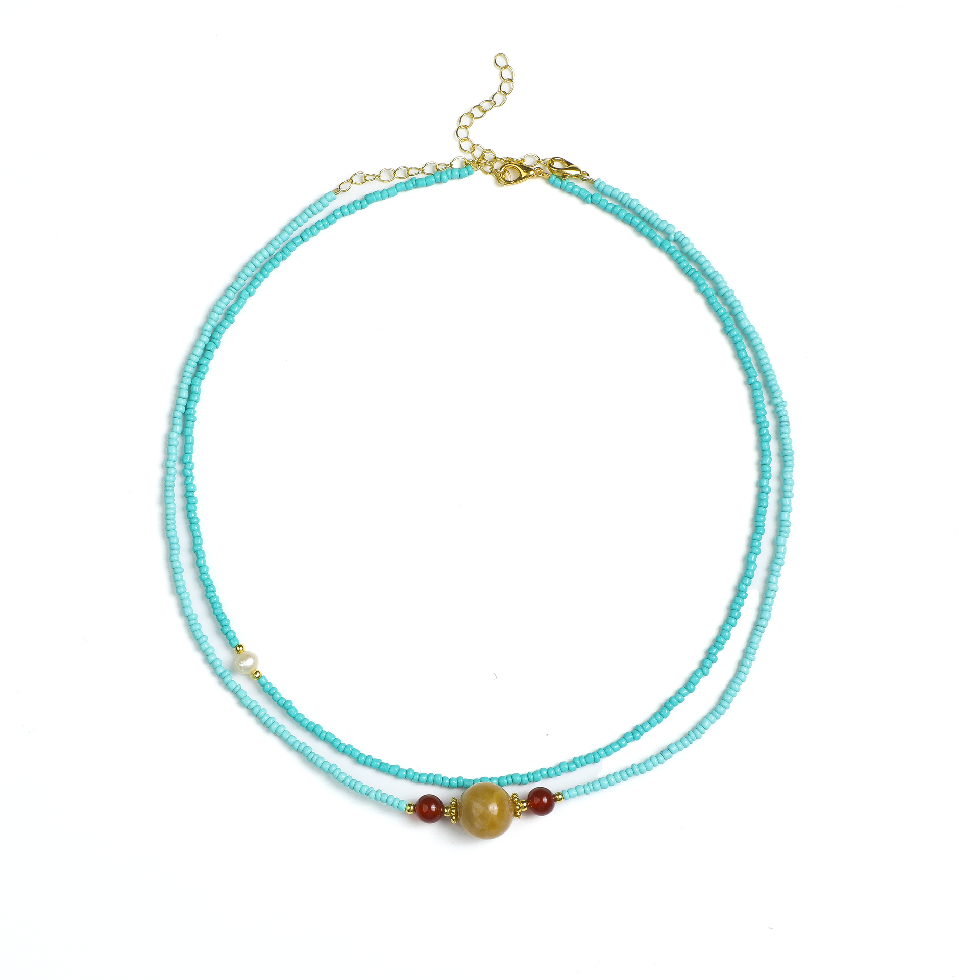 Zen Turquoise and Citrine Harmony Necklace