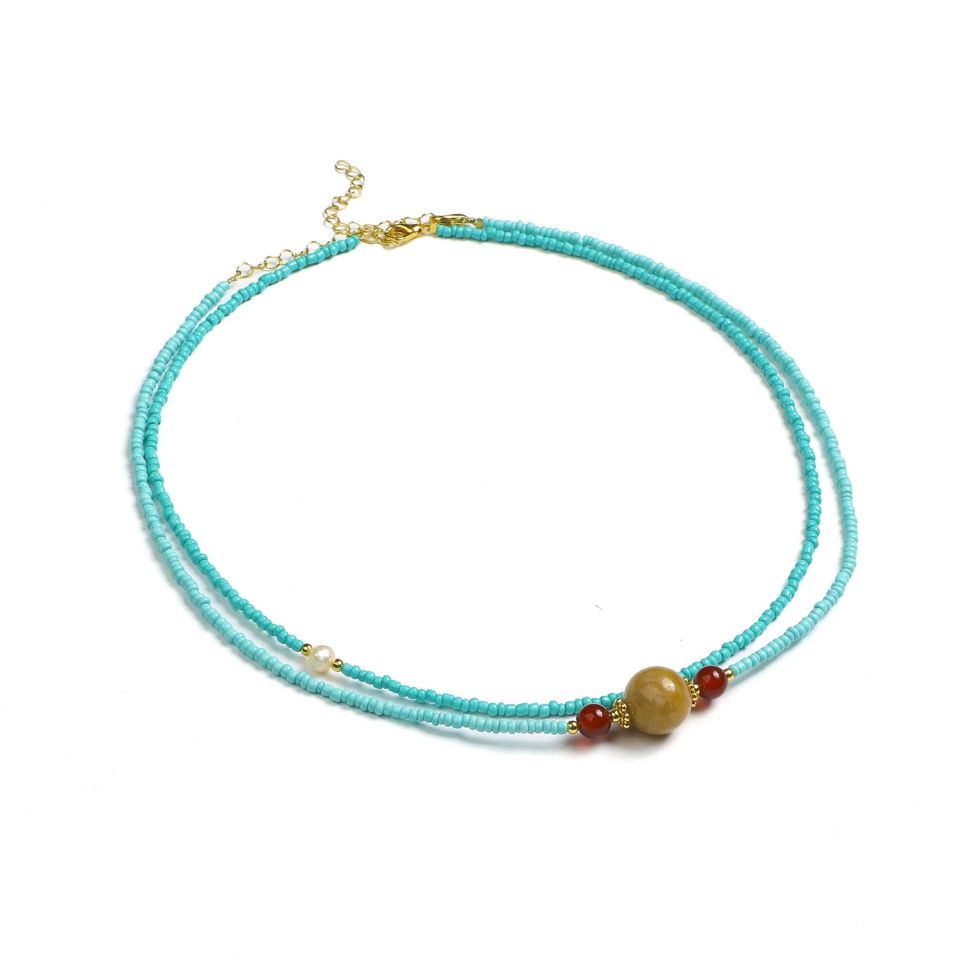 Zen Turquoise and Citrine Harmony Necklace