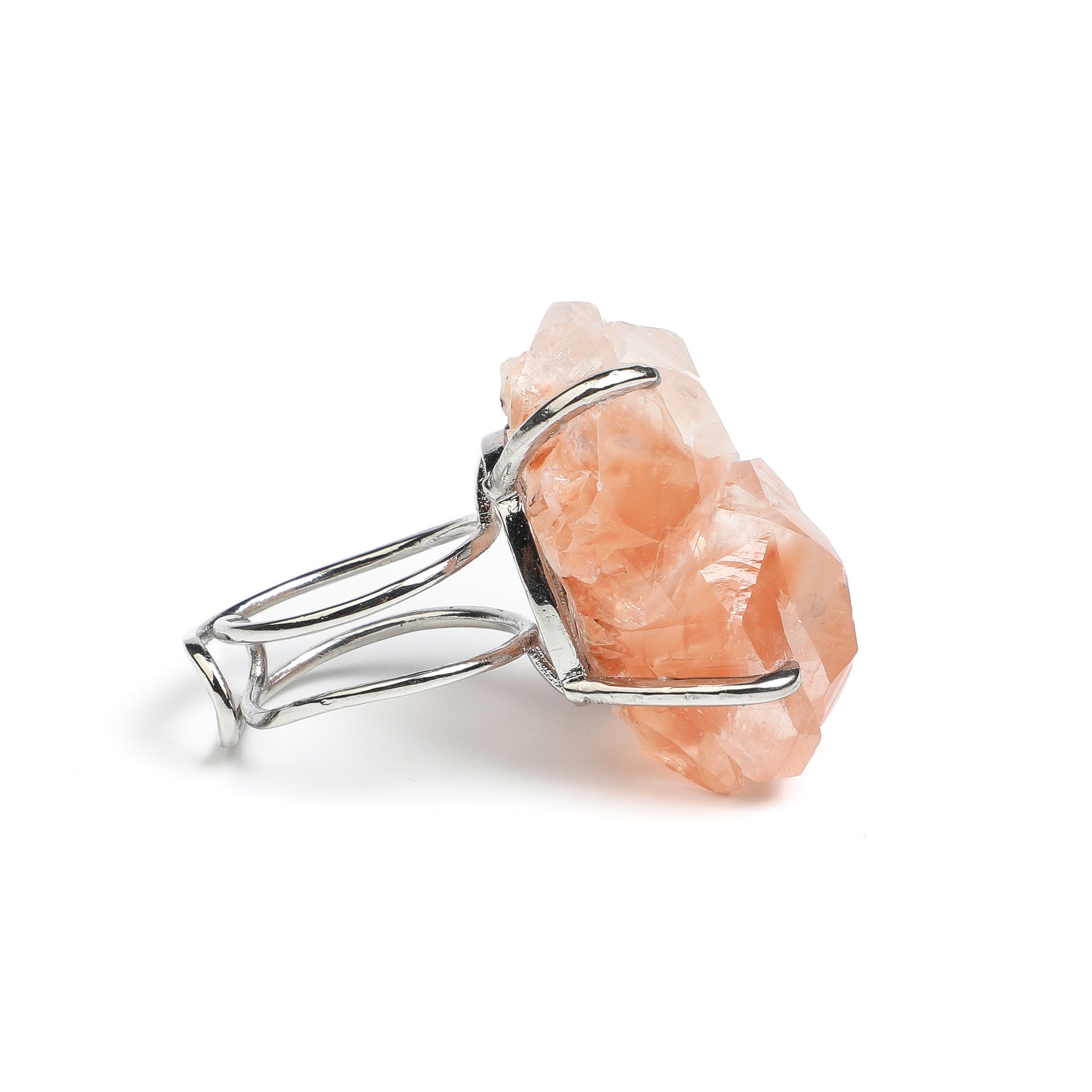 Twin Rose Calcite Ring