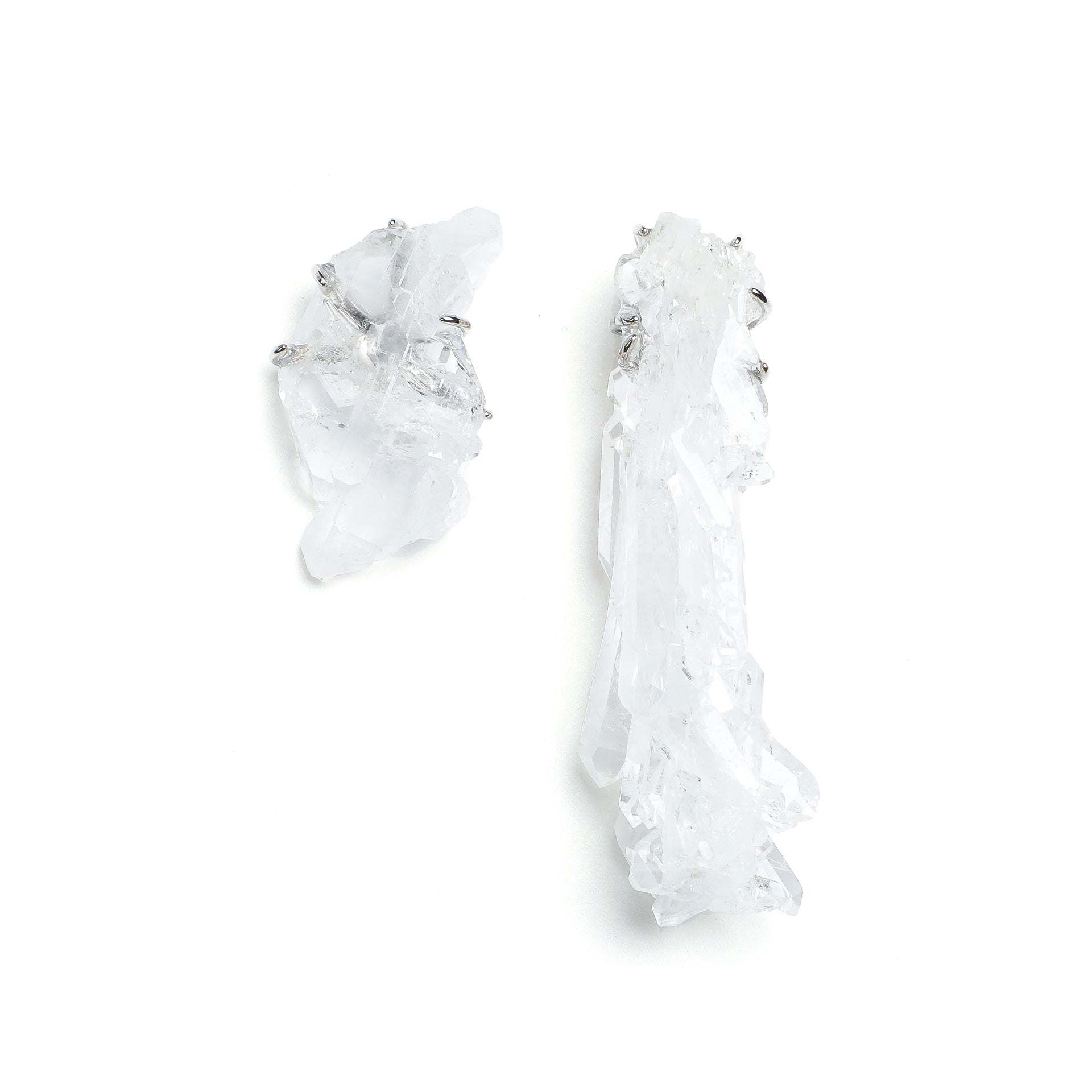 Worldly Wanderlust
Asymmetric Suture Quartz Earrings