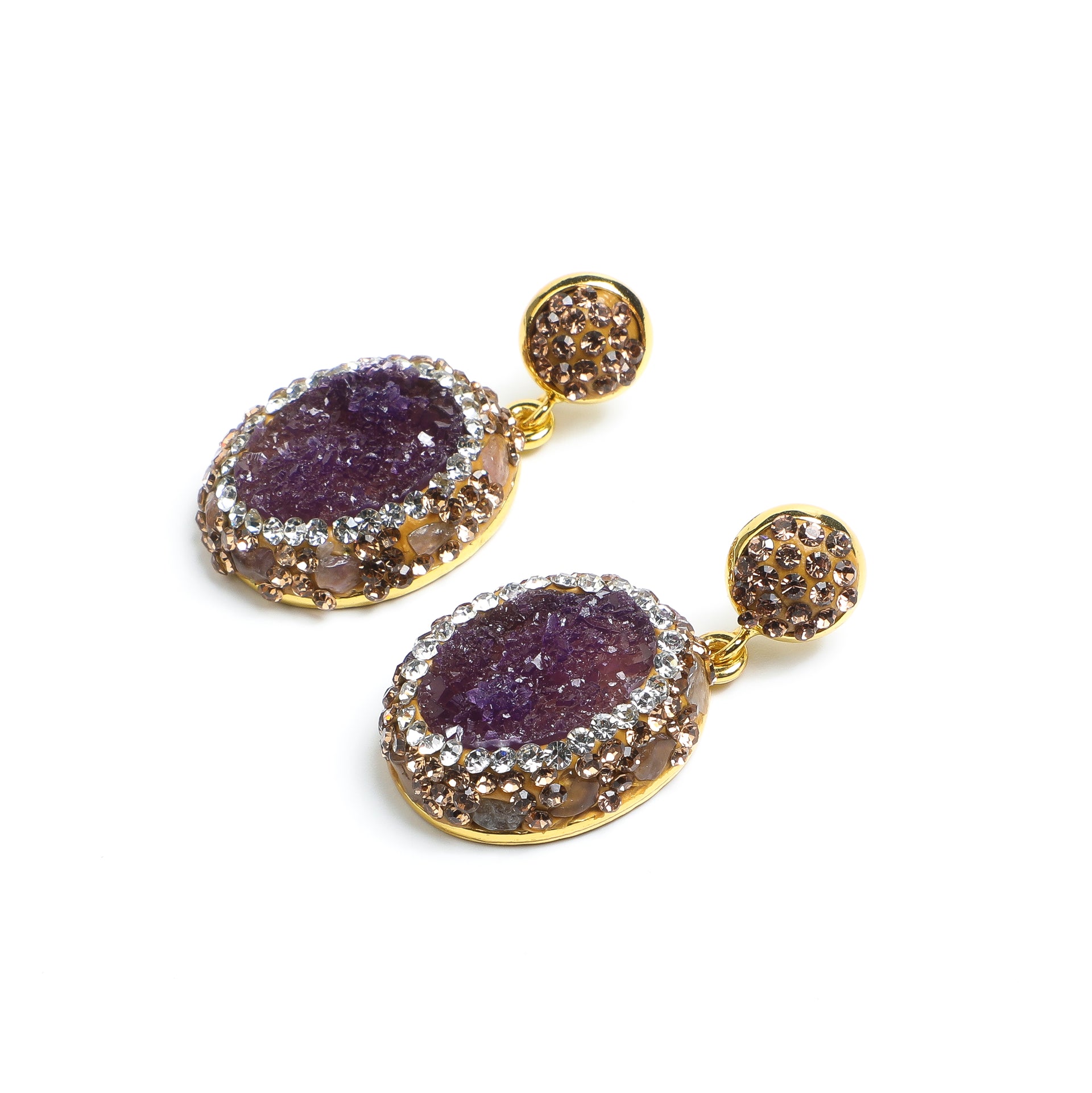 ARTLUMINNA Masterpiece Collection Oval Colored Diamond Earrings
AL-ER-022