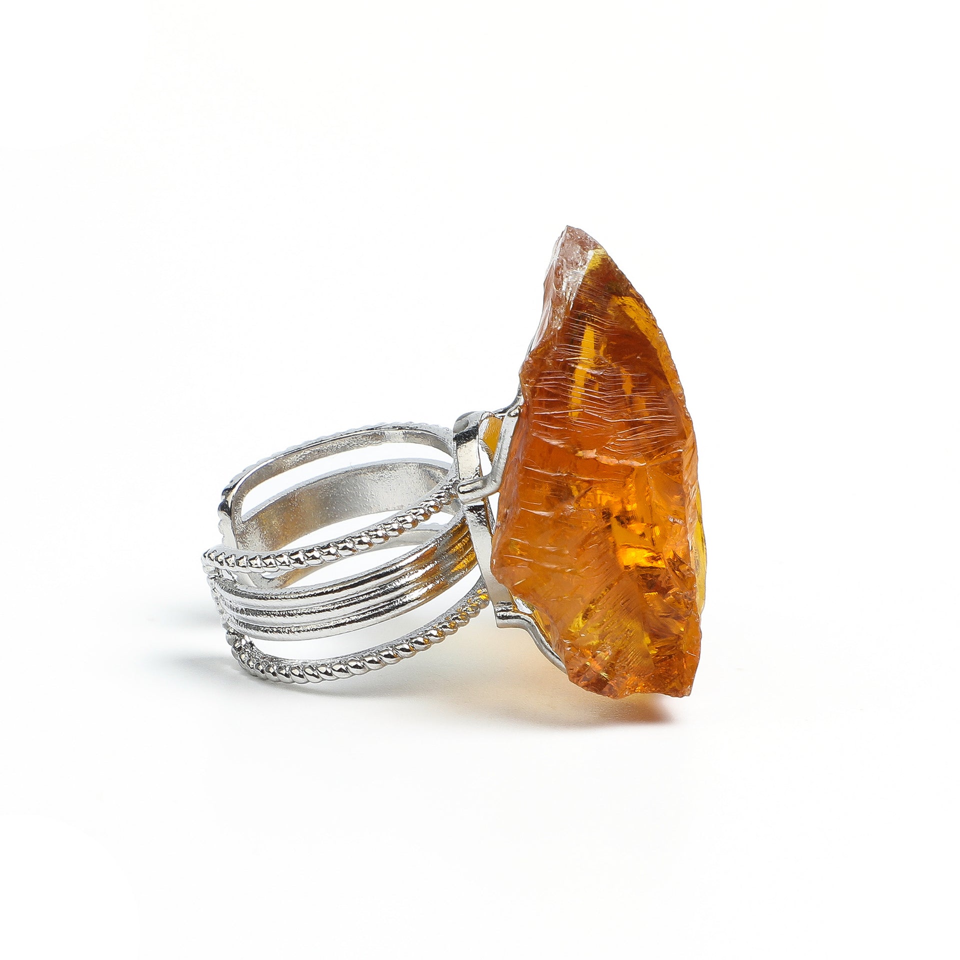 Worldly Wanderlust Collection 
Solar Flame Citrine Ring