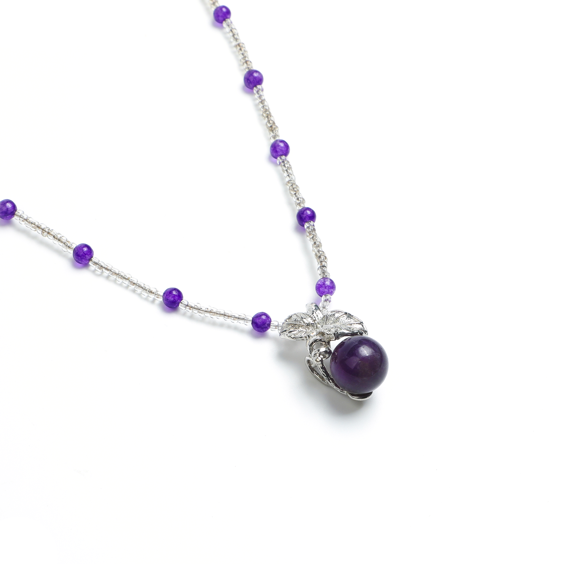 Japanese Vintage 1960s Amethyst Fruit Necklace