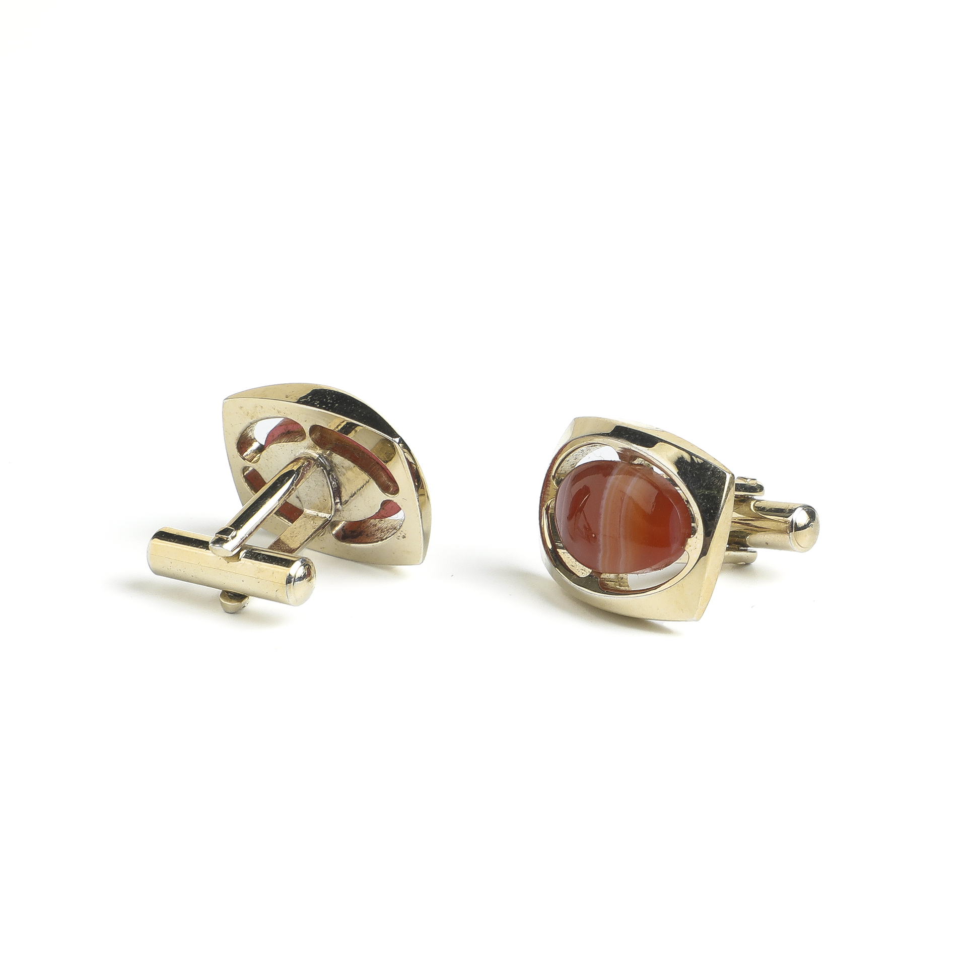 ARTLUMINNA | 1970s Japanese Vintage Curated Red Onyx Cufflinks
