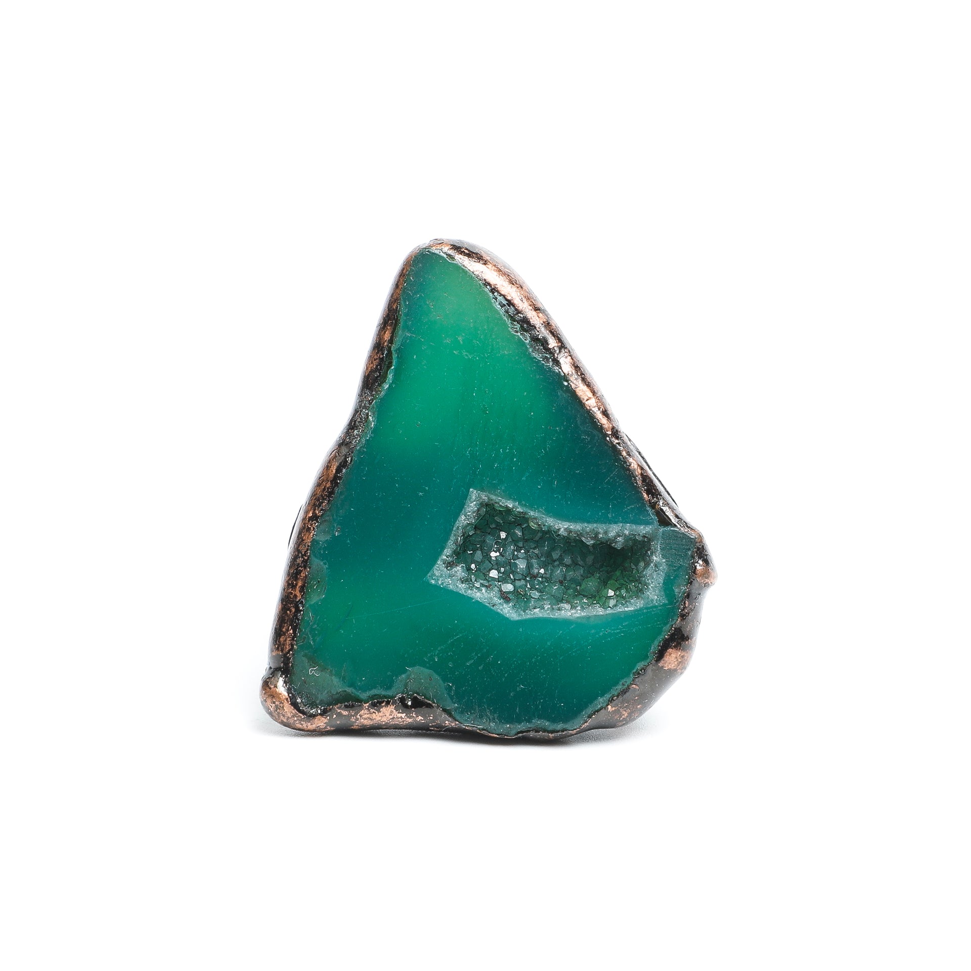 Geode Green Agate Ring