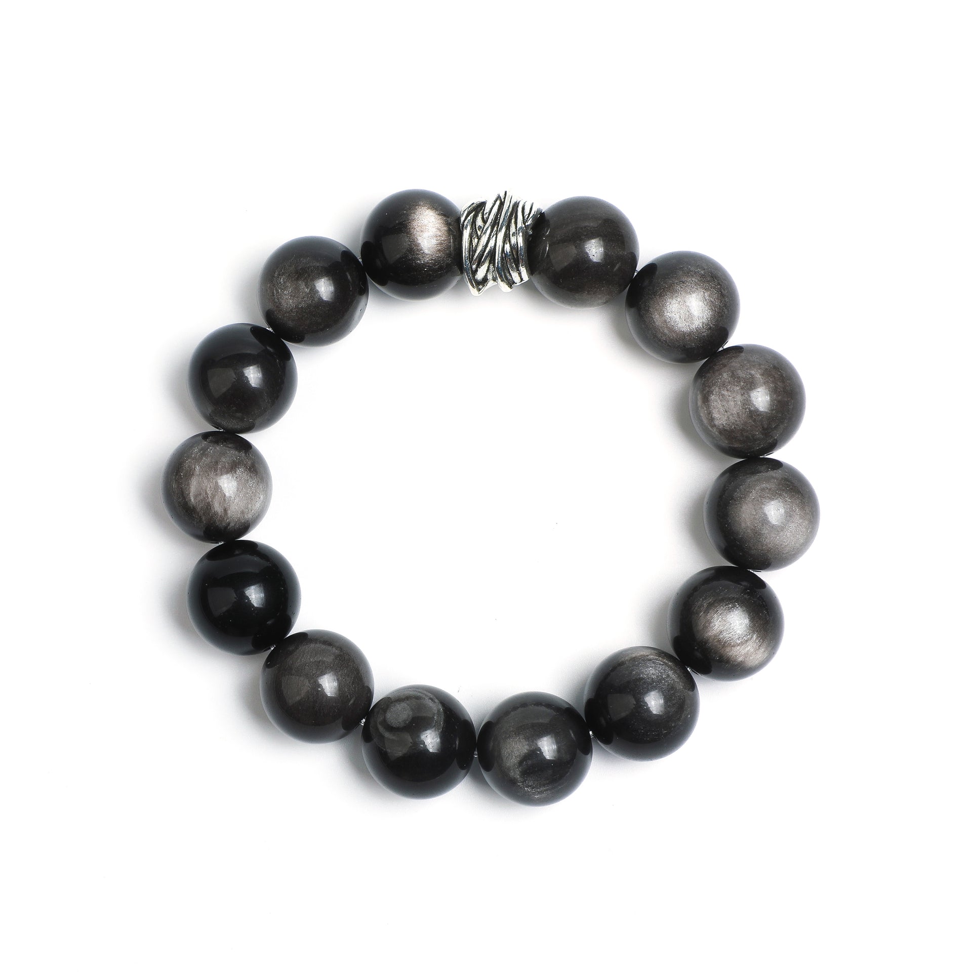 Japanese Tiger Eye & Black Obsidian Men's Bracelet