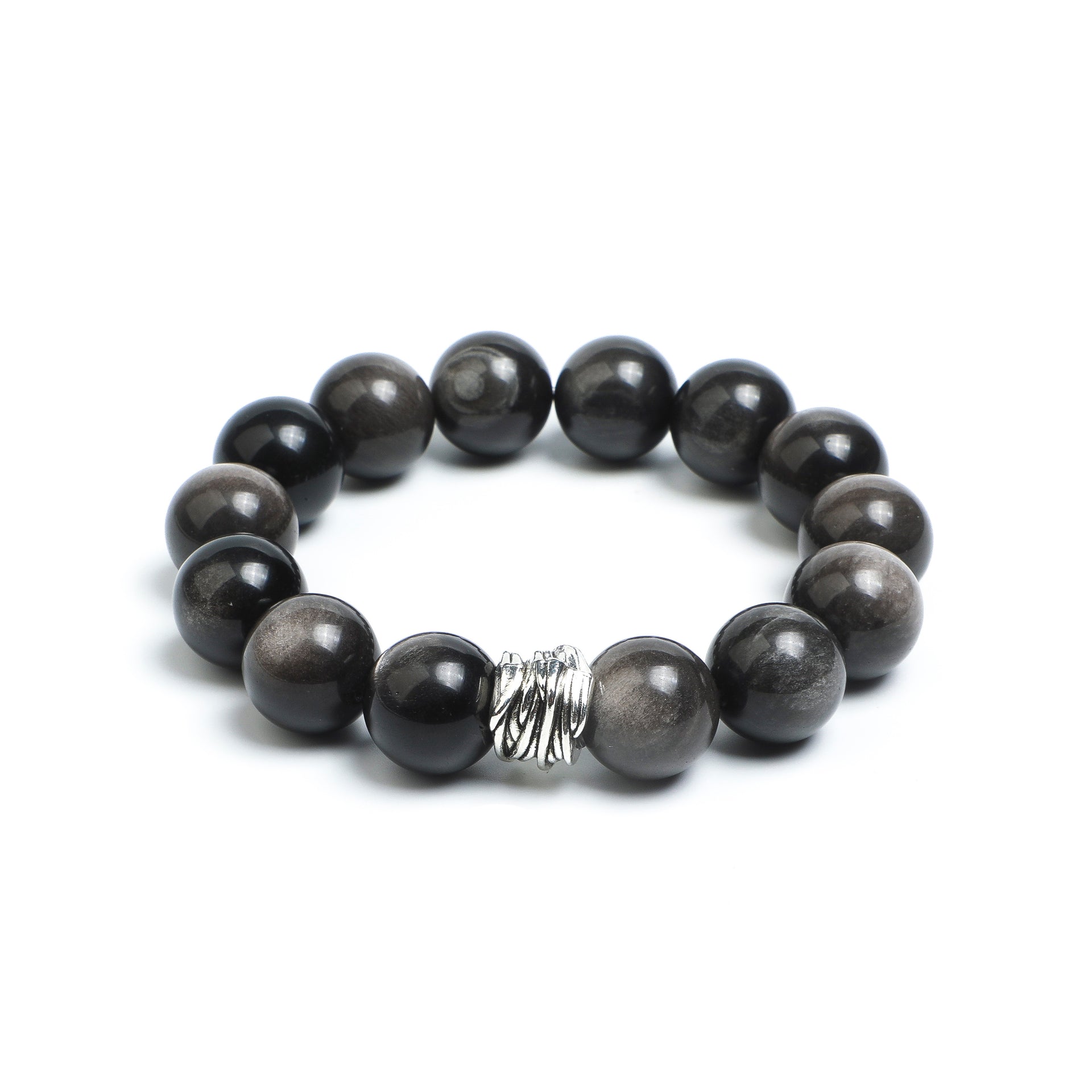 Japanese Tiger Eye & Black Obsidian Men's Bracelet