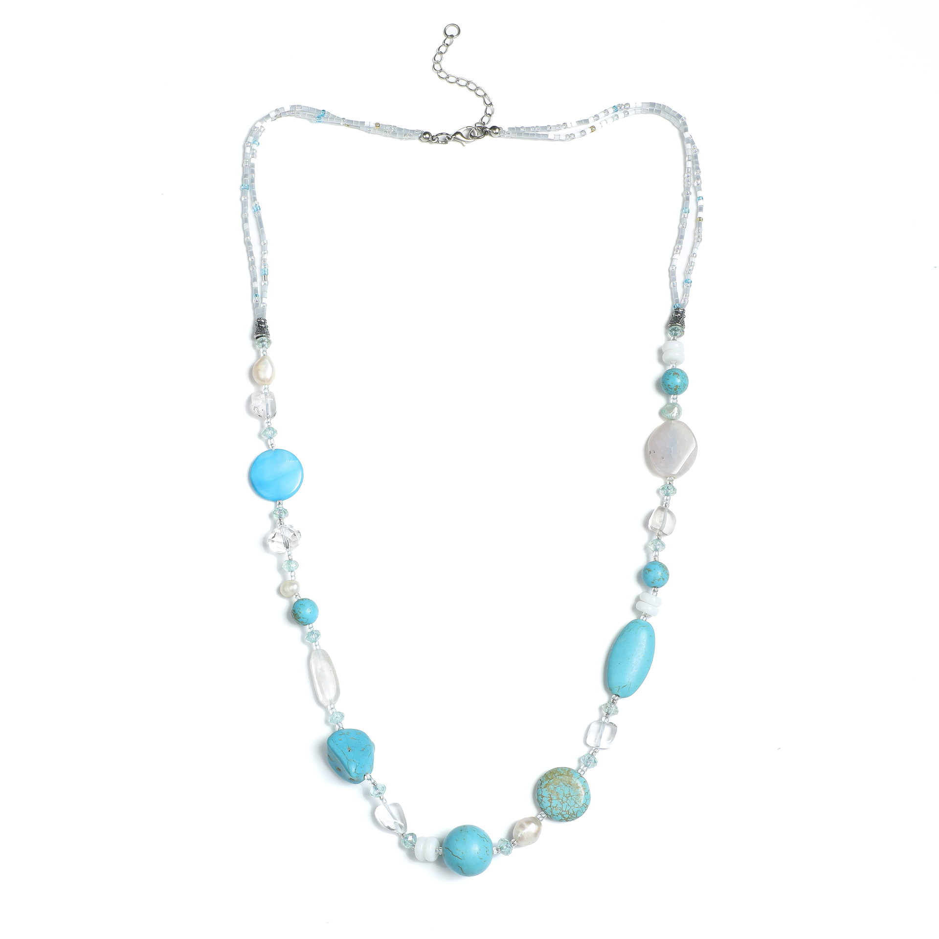 1970s Japanese Four-Element Crystal Necklace