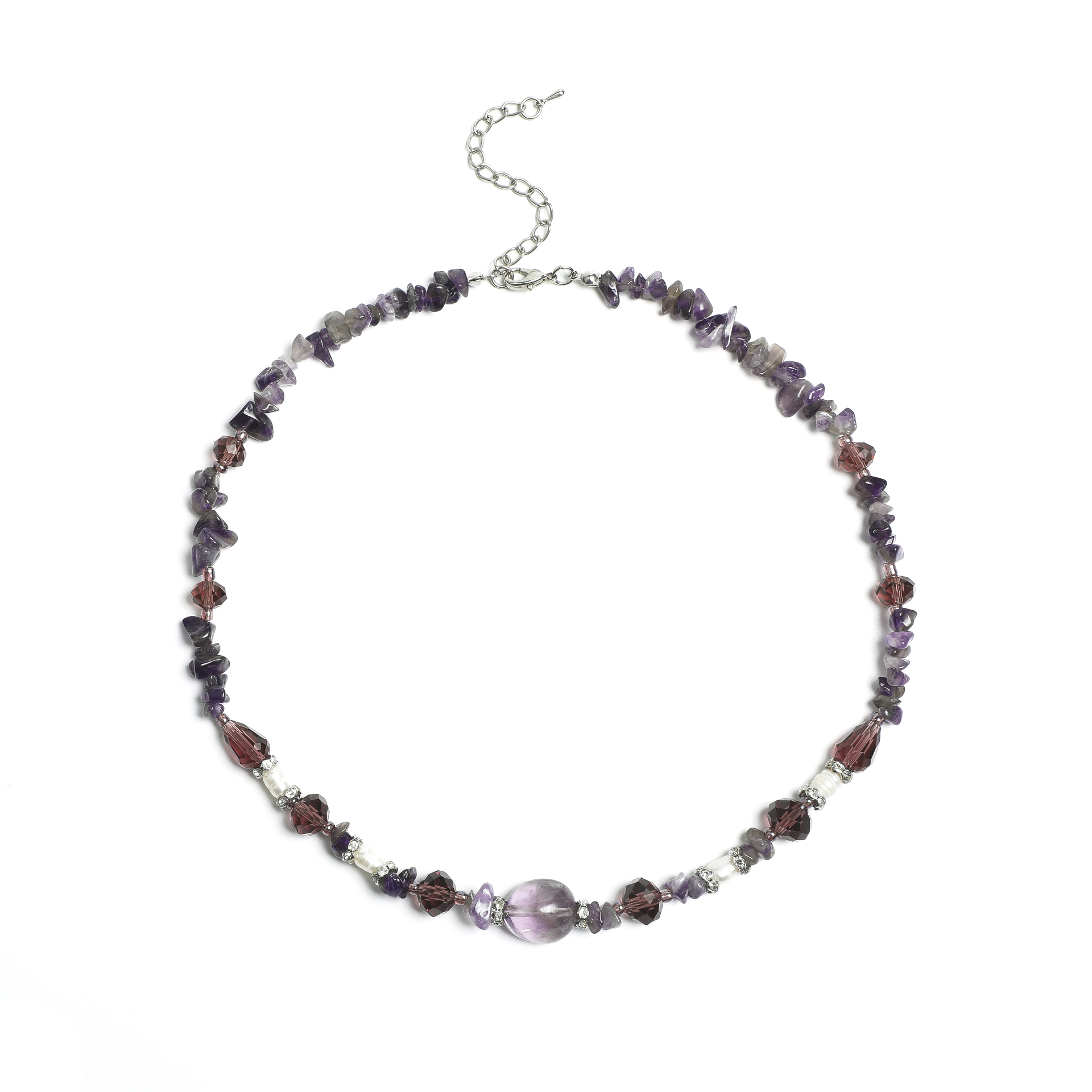 1970s Japanese Organic Crystal Formation Necklace